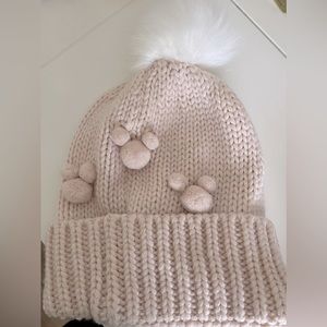 Disney Parks Pink Pom Pom Knitted Beanie